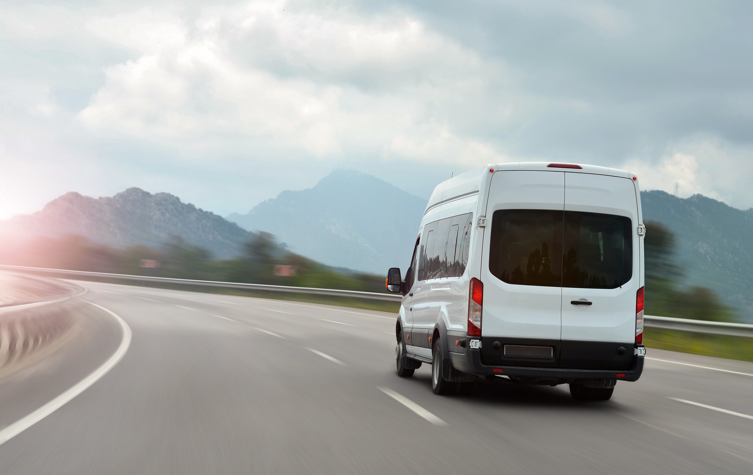 van on highway